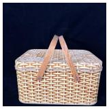Vintage Tin Picnic Hamper Basket