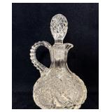 Paden City Glass Etta  Clear Glass Cruet  7'