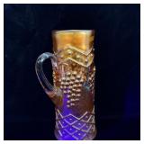 Vintage Marigold Carnival Glass Lattice & Grape >