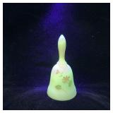 Fenton Green Custard Uranium Glass Bell