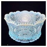 Antique MOSSER Diamond Classic Aqua Opal Carnival