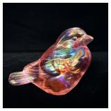 Fenton pink iridescent bird