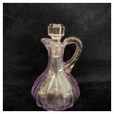 Victorian Purple Ribbed Cruet with Stopper