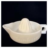 Vintage Sunkist White Milk Glass Juicer