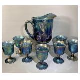 Indiana glass harvest grape iridescent pitcher
