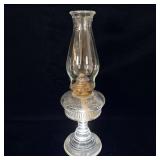 Antique glass oil lamp 18 inches