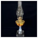 Antique EAPG U S Glass Oil Lamp Sheraton Greek