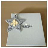 Wedgwood Blue Jasperware Annual Holly Star >