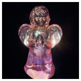Fenton iridescent rose pink angel figure 5 inches