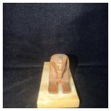 Vintage Brass & Marble Sphinx Egyptian Paperweight