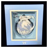 Blue Wedgwood Jasperware Ball Christmas Ornament