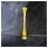 Vintage Amber Glass Swung Vase 10'
