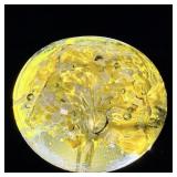 Vintage yellow flower paper weight