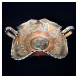 Fenton Carnival Glass Butterfly Bonbon Bowl 7.5ï¿½