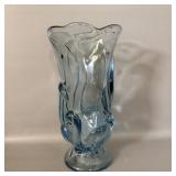 Fenton Salem Blue Stylized Vase 8'