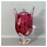 Czechoslovakian Chribska Cats Head Vase 10'