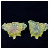 Antique Cambridge yellow caprice iridescent