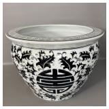 Large Chinese fish bowl planter 10.5 inches tall