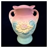 Hull Pottery Water Lily Double Handled Bud Vase >