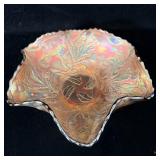 Fenton 'Thistle' Amethyst Carnival Glass Bowl