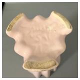 Vintage Brush USA Pottery Pink Footed Flower Vase