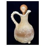 Vintage Chocolate Slag Glass Leaf & Bracket Cruet