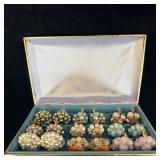 Gold Tone Earring Box w/ Vintage Clip Earrings