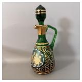 Vintage Emerald Green & Gold Enamel Bohemian >