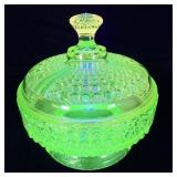 EAPG Richards & Hartley 3 Panel Canary Vaseline