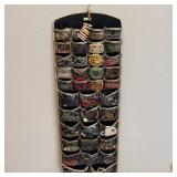 Double sided hanging jewelry organizer filled w/