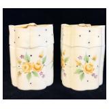 (2) Fenton Handpainted Trinket Jars 4'