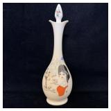 Vintage Enesco Femme Faire Handpainted Bud Vase >
