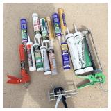 Caulk guns self leveling expanding joint filler,