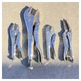 4 pairs of vice grips