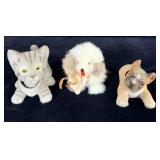 Vintage Japan Flocked Nodding Dog & Cat & Wind Up>