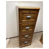 Solid oak four drawer locking filing cabinet 55ï¿½