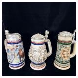 (3) Avon Ceramarte Beer Steins