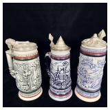 (3) Avon Ceramarte Beer Steins
