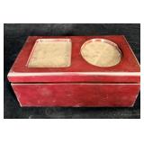Wooden Picture Frame Jewelry Box filled w/Jewelry