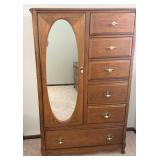 Vintage Thomasville solid oak armoire/dresser