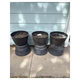 6 large outdoor planters