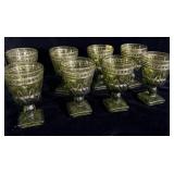 (8) MCM Indiana Glass Colony Park Lane Avacado >