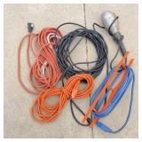 Miscellaneous extension cords & trouble light