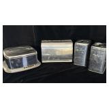 MCM Stainless Steel Canisters, Cake Box, Wax Paper