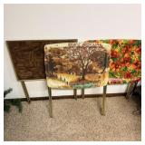 3 vintage tray tables