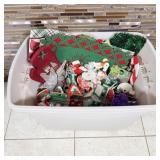 Tote Full of Vintage Christmas Ornaments, Bulbs>