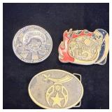 (3) Pirate Themed Belt Buckles