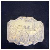 Vintage Brass James Lind Belt Buckle