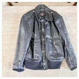 Vintage Brooks Leather Motorcycle Bomber Jacket