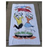 Vintage lemon high school beach towel